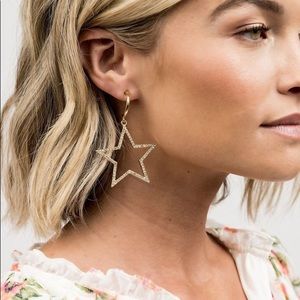 Rachel Parcell Pave Star Earrings - Silver